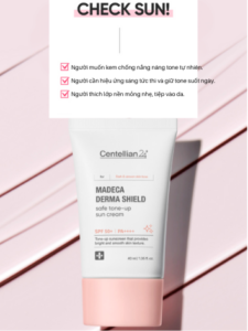 centellian24+ madeca derma shield safe tone-up sun cream 50ml