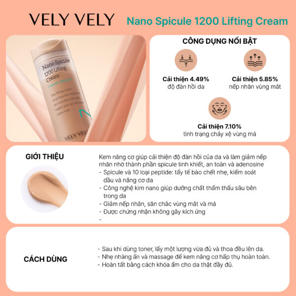 vely vely nano spicule 1200 lifting cream